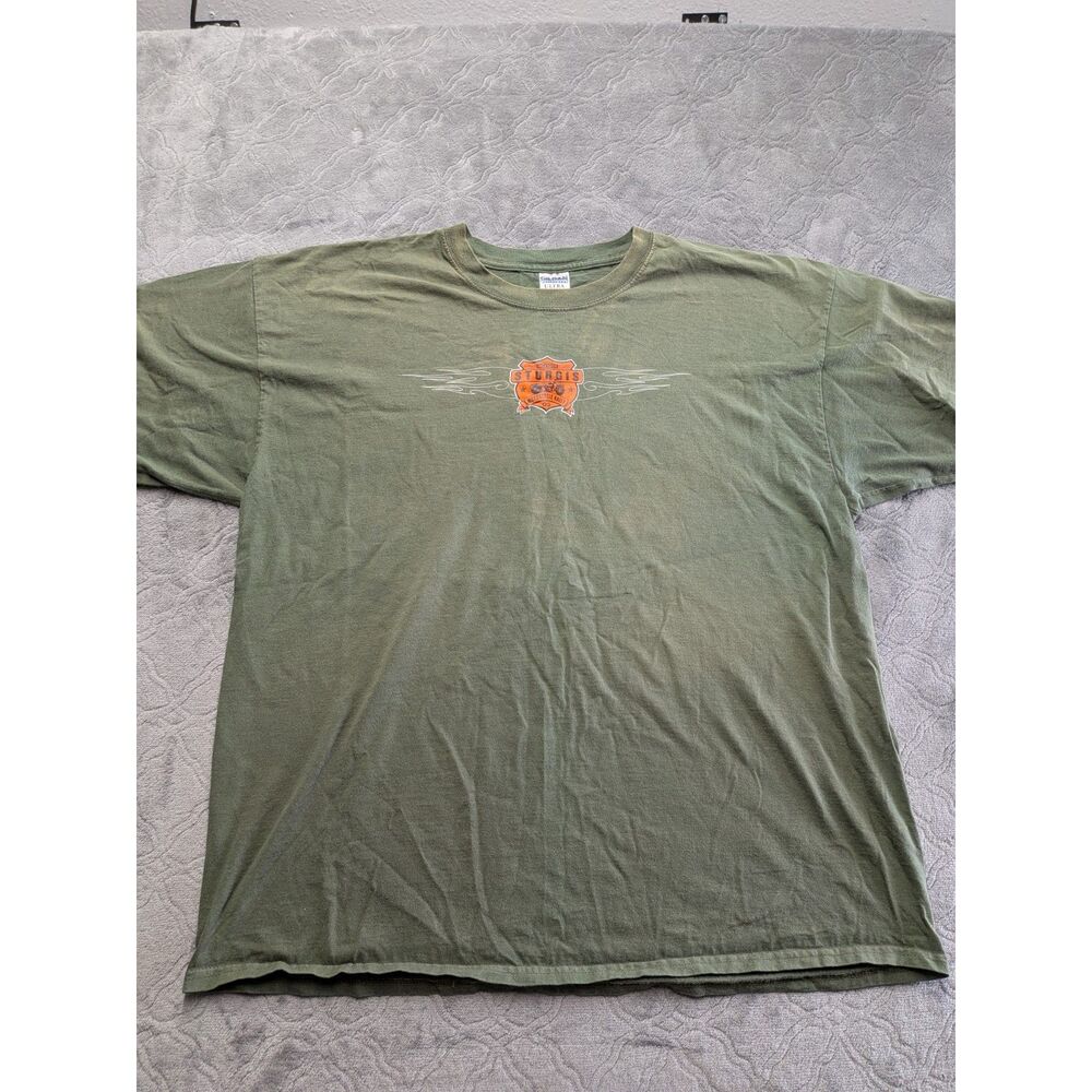 Sturgis 2005 Motorcycle Rally T Shirt XXL Green South Dakota Biker Graphic